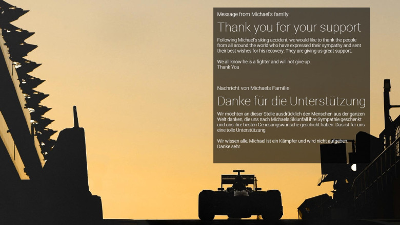 Mesajul familiei lui Michael Schumacher: "Este un luptator, nu se va da batut" Imagine