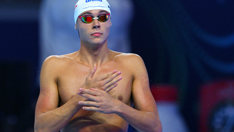 Mesajul lui David Popovici dupa calificarea in semifinale la 100 m liber, la Mondialele de Natatie de la Singapore Imagine