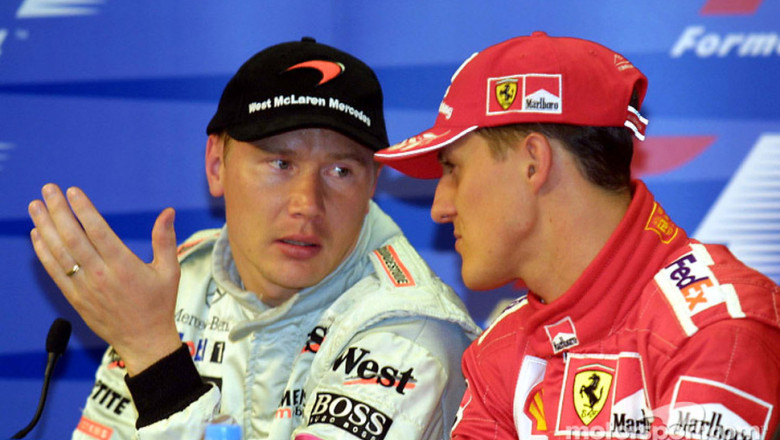 Mesajul lui Mika Hakkinen catre Schumacher: "Trebuie sa lupti din nou, asa cum o faceam amandoi pe pista" Imagine