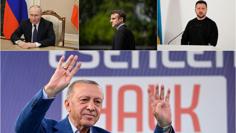 Mesajul lui Putin pentru Erdogan. Macron evoca „provocari uriase”. Ce spune Zelenski dupa victoria presedintelui turc Imagine