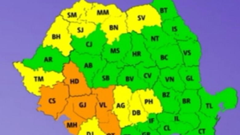 METEO. Cod portocaliu de inundatii pentru sase judete Imagine