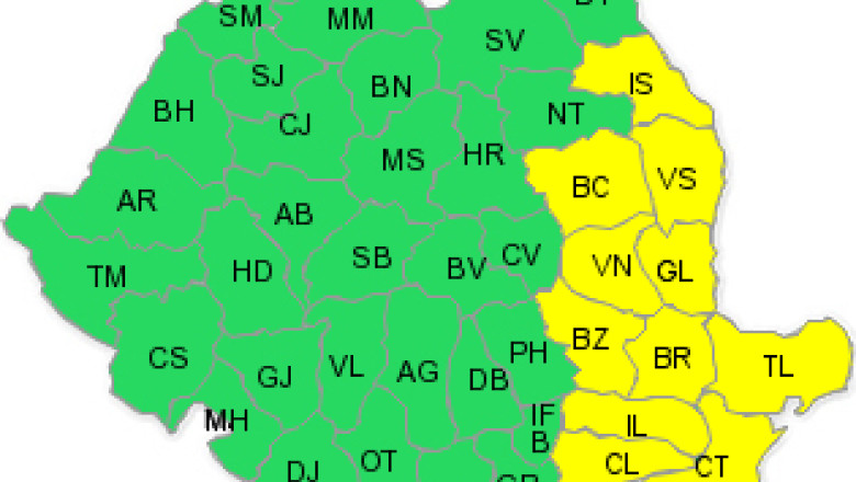 METEO. Codul portocaliu de viscol, inlocuit cu cel galben in 11 judete Imagine