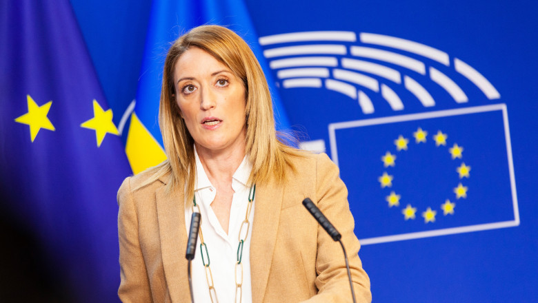 Metsola, mesaj in romana la Chisinau: Europa este Republica Moldova. Republica Moldova este Europa. Moldova nu este singura Imagine