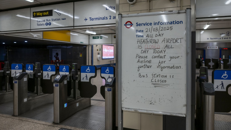 MI5, serviciul secret al Marii Britanii, verifica daca Rusia este implicata in incendiul care a paralizat aeroportul Heathrow Imagine