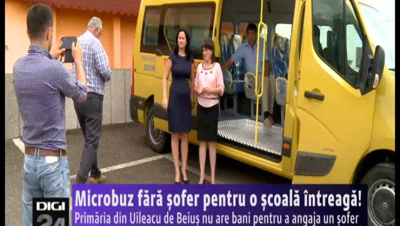 Microbuz fara sofer pentru o scoala intreaga in Uileacu de Beius, din judetul Bihor Imagine