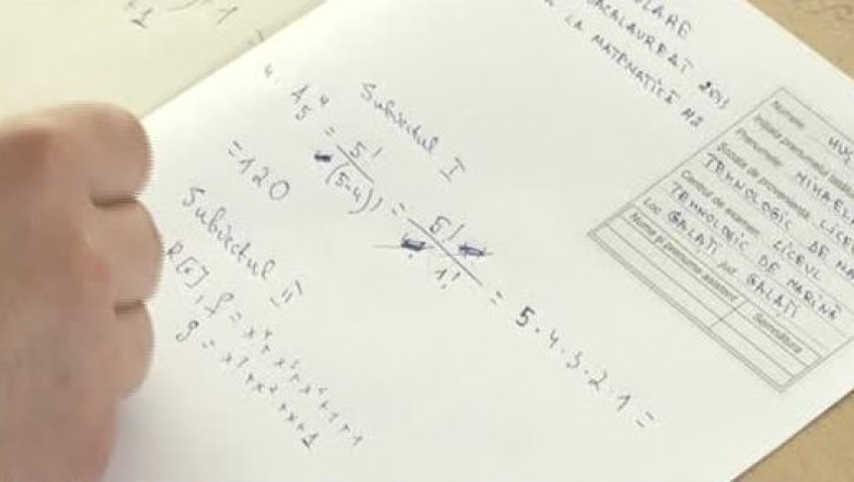 Miercuri, proba obligatorie a profilului din cadrul Bacalaureatului: Matematica, Istorie Imagine
