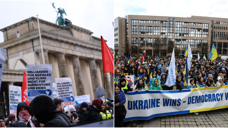 Mii de manifestanti la Berlin in favoarea negocierilor de pace cu Rusia. Protest impotriva invaziei din Ucraina, organizat la Bruxelles Imagine