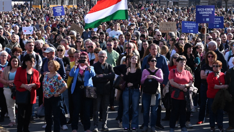 Mii de persoane au manifestat la Budapesta pentru servicii de sanatate mai bune Imagine