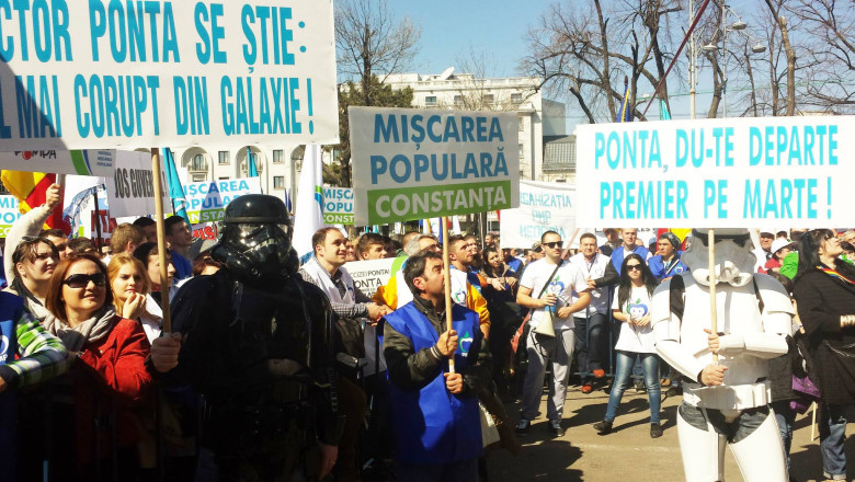 Mii de persoane, la un miting antiguvernamental organizat la Cluj-Napoca Imagine