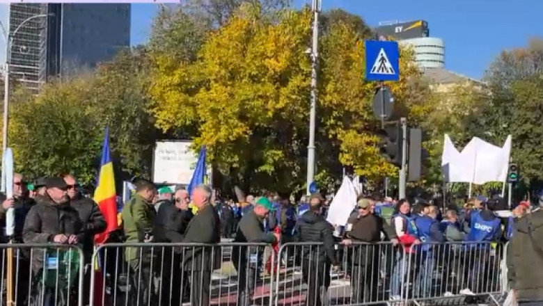 Mii de sindicalisti au protestat in Piata Victoriei impotriva masurilor de austeritate. „Uniti negociem, separat imploram” Imagine