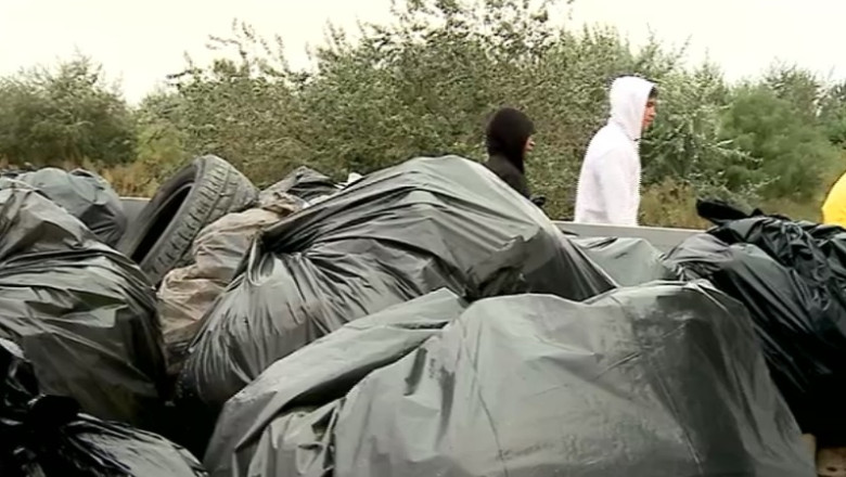 Militarii americani curata plajele din Navodari. "E mult gunoi aici!" Imagine