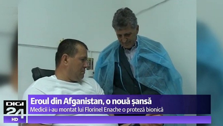 Militarul Florinel Enache, grav ranit in Afganistan, are acum o mana bionica. Operatia, premiera in Romania Imagine