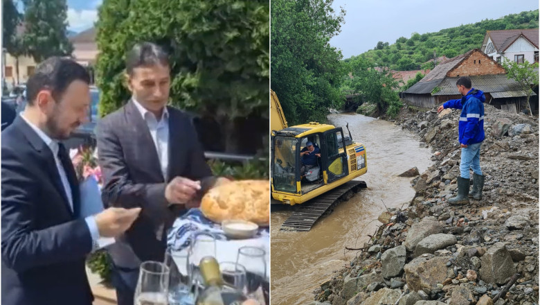Ministrul Mediului, primit cu vin, paine si sare intr-una dintre cele mai afectate comune de inundatiile din Alba Imagine