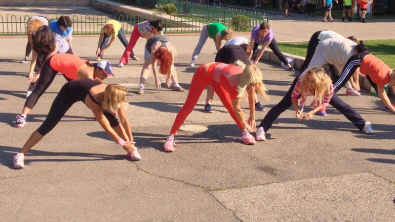 Miscare de imagine pentru Elena Udrea in parcul Herastrau  Imagine