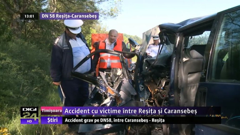Moartea loveste naprasnic langa Caransebes. Accident cu doi morti si numerosi raniti Imagine