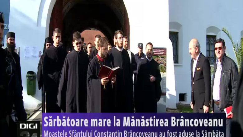 Moastele Sfantului martir Constantin Brancoveanu au fost aduse la manastirea din Sambata de Sus Imagine