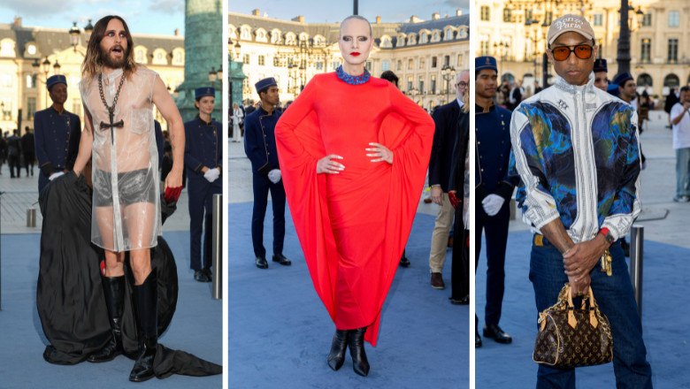 Moda si sport la Paris. Vedete si modele au defilat intr-o parada dedicata Jocurilor Olimpice Imagine