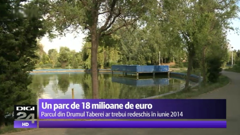 Moghioros, un parc de 18 milioane de euro. Din cauza ploii, lucrarile inainteaza greu Imagine