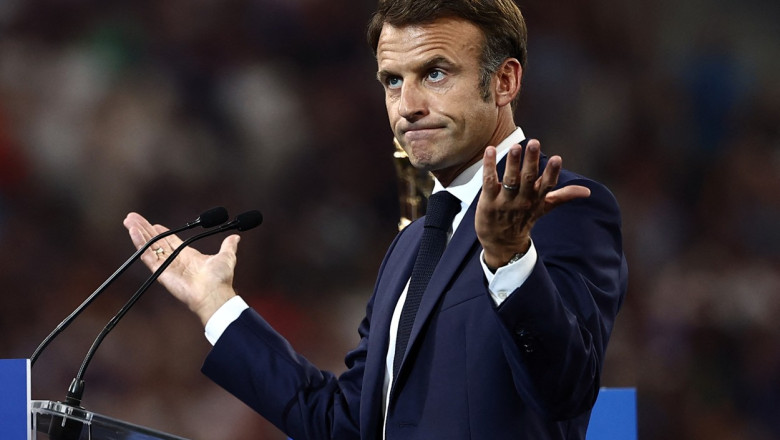 Moment jenant pentru Macron. A fost huiduit si fluierat de public in timpul ceremoniei de deschidere a Cupei Mondiale de rugby Imagine
