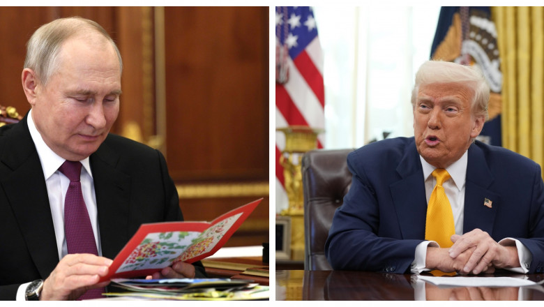 „Momentan, ne intelegem bine cu Rusia, chiar daca acum bombardeaza in draci Ucraina”. Trump admite ca Putin „detine toate cartile” Imagine