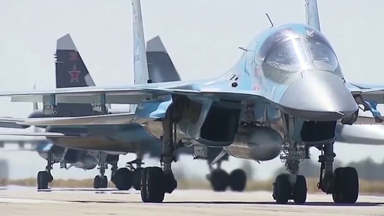 Momentul in care avionul Su-34 se prabuseste peste un bloc din Rusia Imagine