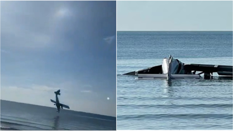 Momentul in care un avion al Politiei Thailandeze se prabuseste in mare. Sase persoane au murit Imagine