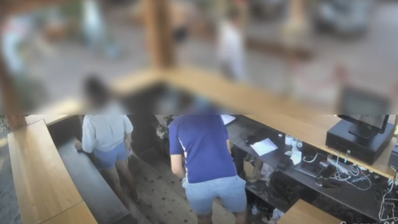 Momentul in care un barbat este injunghiat pe terasa unui local din Navodari, dupa o cearta pe un loc de parcare Imagine