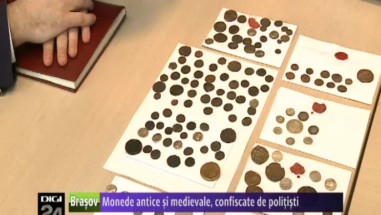 Monede antice si medievale, confiscate de politisti Imagine