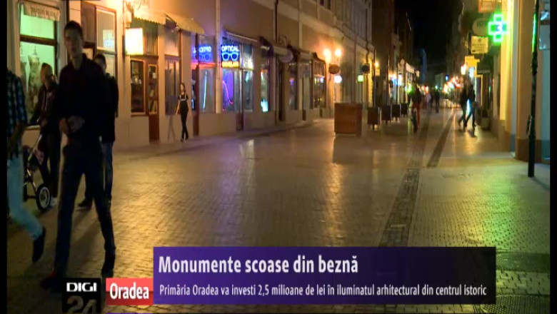 Monumente scoase din bezna. Primaria Oradea va investi 2,5 milioane de lei in iluminatul arhitectural din centrul istoric Imagine