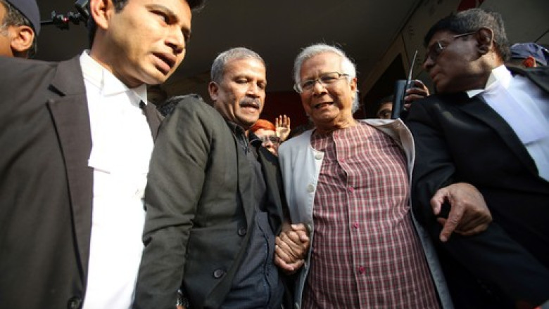 Muhammad Yunus, laureat al Premiului Nobel pentru Pace, a fost condamnat la inchisoare in Bangladesh Imagine