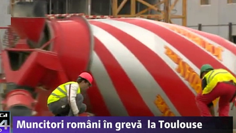 Muncitori romani in greva la Toulouse: Mai multi lucratori in constructii au ramas neplatiti timp de doua luni Imagine