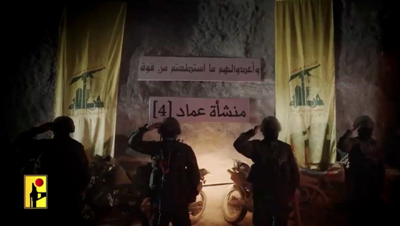 „Muntii nostri sunt depozitele noastre”. Hezbollah publica imagini cu tunelurile unde isi tine lansatoarele de rachete Imagine