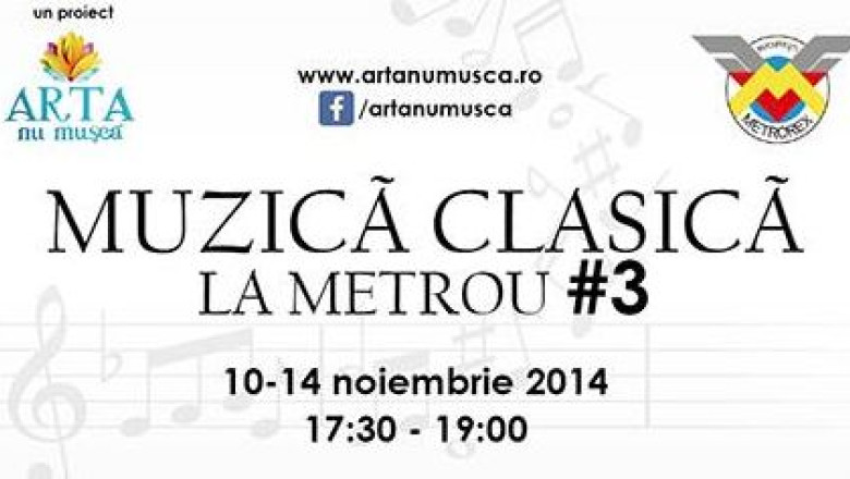 Muzica clasica la metrou, in perioada 10 - 14 noiembrie Imagine