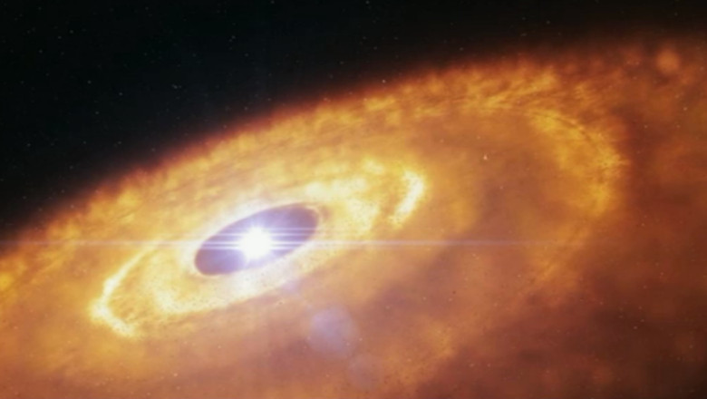Nasterea unui nou sistem solar, surprinsa de pe Terra Imagine
