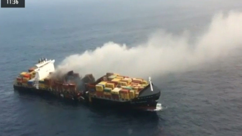 Nava Flaminia, considerata bomba toxica, a acostat in Portul Constanta Imagine