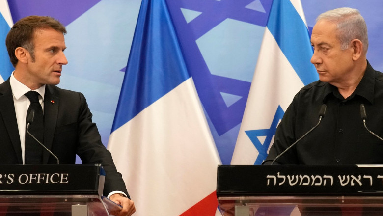 Netanyahu a vorbit la telefon cu Macron si i-a spus ca refuza o „incetare unilaterala a focului" in Liban Imagine