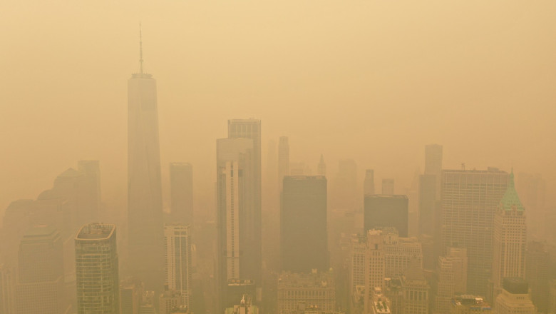 New York a devenit cel mai poluat oras din lume. Americanii sunt indemnati sa stea in case sau sa poarte masti Imagine