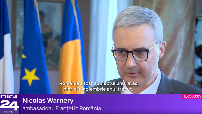 Nicolas Warnery, ambasadorului Frantei la Bucuresti: „Romania a fost subiectul unui atac hibrid, in noiembrie anul trecut” Imagine