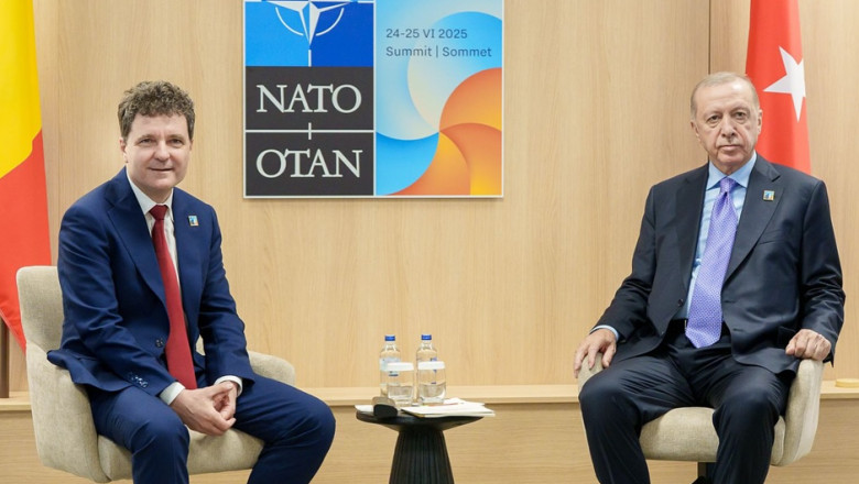 Nicusor Dan a discutat cu Recep Tayyip Erdogan, la Haga, despre parteneriatul strategic si dezvoltarea in comun a industriei de aparare Imagine