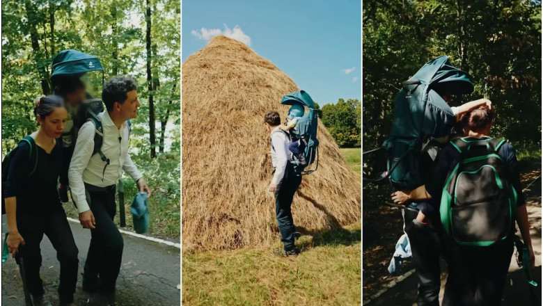 Nicusor Dan a mers in drumetie in Republica Moldova, alaturi de partenera sa si de cei doi copii ai lor Imagine