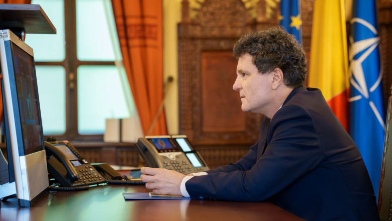 Nicusor Dan a participat la o sedinta „foarte fructuoasa” convocata de Keir Starmer si Emmanuel Macron privind sprijinul pentru Ucraina Imagine