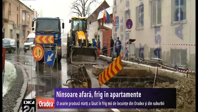 Ninsoare afara, frig in apartamente. O avarie produsa marti a lasat in frig mii de locuinte din Oradea si din suburbii Imagine