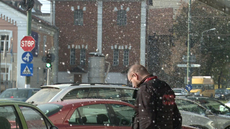 ”Ninsoare” cu soare la Timisoara. ”Fenomenul meteo” i-a luat pe multi prin surprindere Imagine