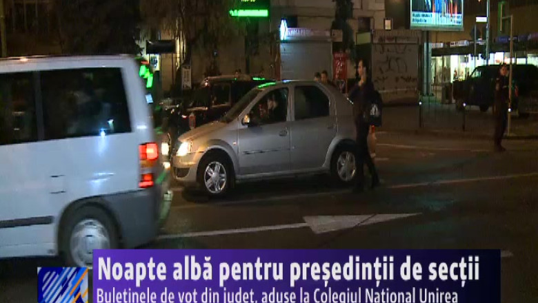 Noapte alba pentru presedintii de sectii. Buletinele de vot din judet, aduse la Colegiul National Unirea Imagine