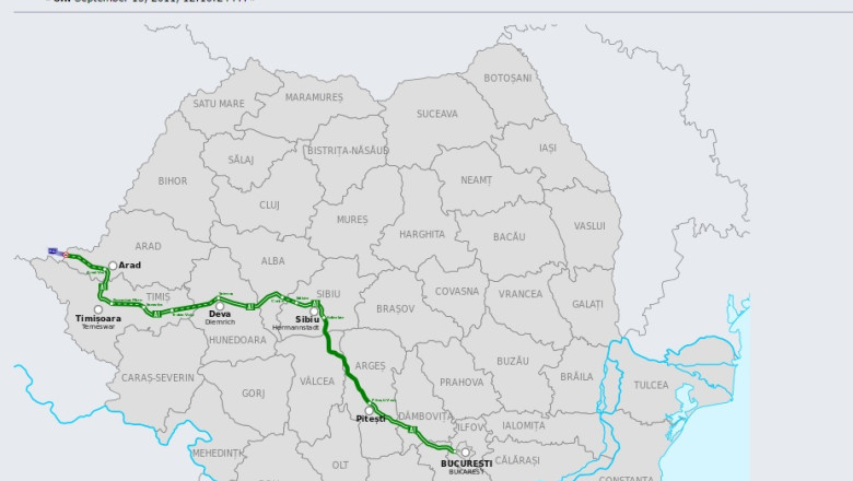 Noi filmari cu autostrada din Romania care va face legatura cu reteaua europeana de autostrazi Imagine