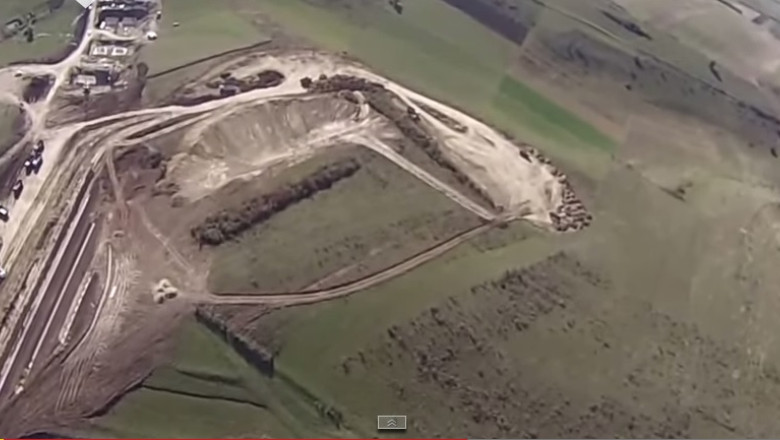 Noi imagini din avion cu Autostrada Transilvania Imagine