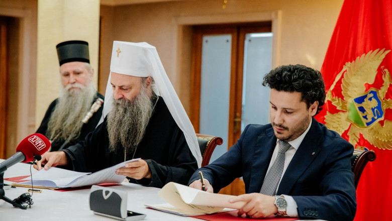 Noi tensiuni politice in Muntenegru, dupa ce guvernul a semnat un acord cu Biserica Ortodoxa sarba Imagine