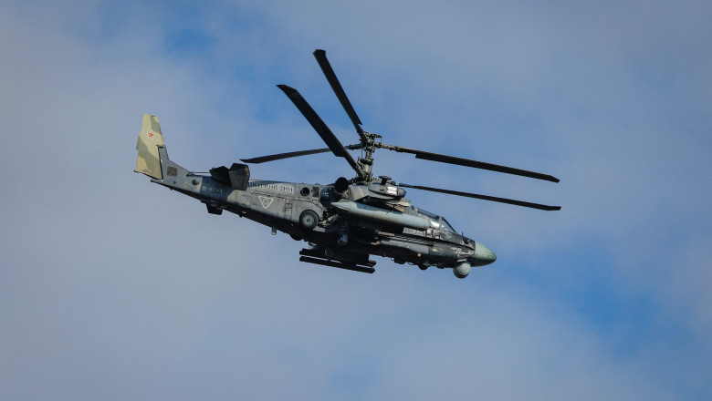 Nou incident jenant pentru armata lui Putin. Antiaeriana rusa a doborat un elicopter Ka-52 pe care l-a confundat cu o drona Imagine