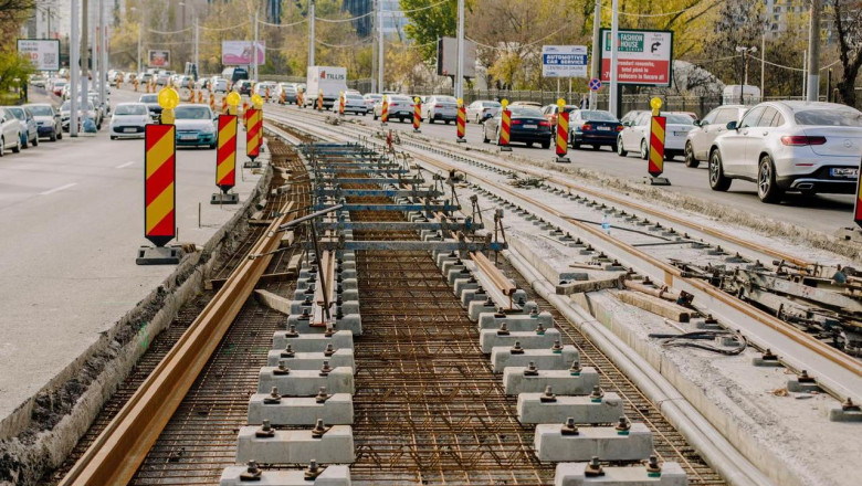 Nou santier in Bucuresti: incep lucrarile de modernizare a liniei de tramvai de pe Bulevardul Expozitiei si strazile adiacente Imagine