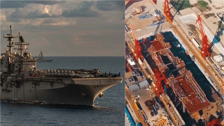 Noua nava-monstru, o combinatie intre portavion si nava de asalt amfibiu, cu care China vrea sa rescrie regulile razboiului naval Imagine